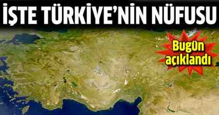 türkiyenin son nüfusu