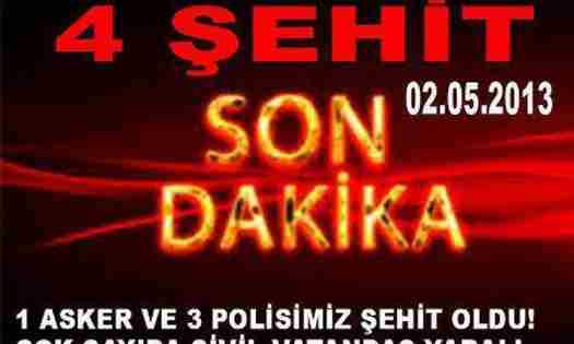Akçakale’de 4 şehit….SON DAKİKA