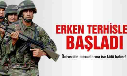 Genelkurmay düğmeye bastı! Terhisler başladı