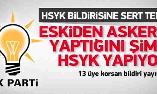 HSYK bildirisine Ak Parti’den ilk tepki