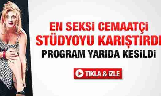 Sunucu Sevindi’yi uyarıp yayını kesti