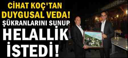 Kaymakam Cihat Koç’a Veda Yemeği