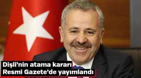 Dişli’nin Atama Kararı Resmi Gazete’de Yayımlandı