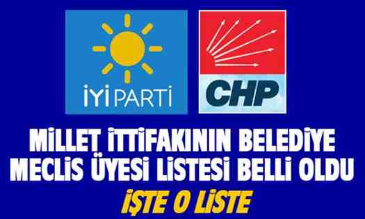 Millet İttifakının Geyve Belediye Meclis Üyesi adayları
