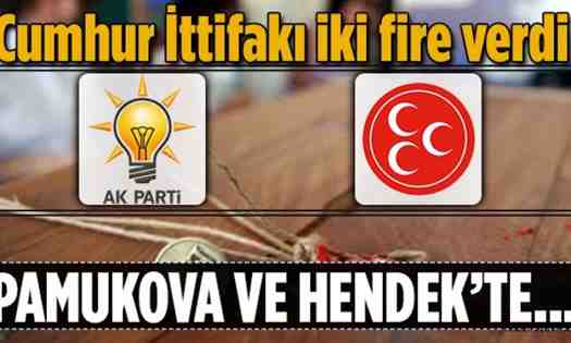Cumhur İttifakı iki ilçede geride
