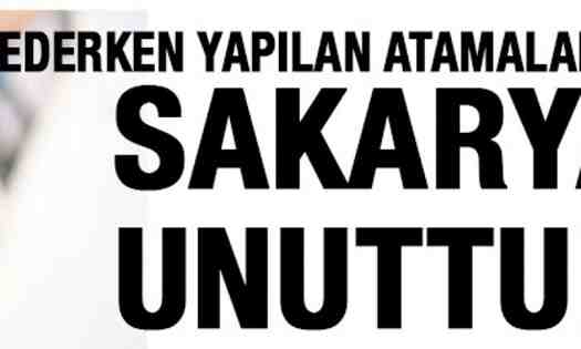 Sağlık’ta Sakarya’yı Unuttular