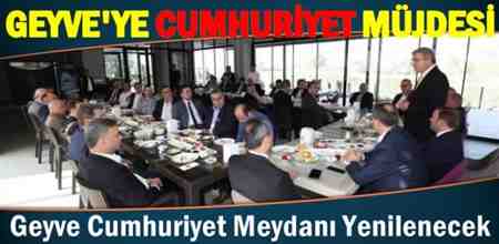 Geyve Cumhuriyet Meydanı Yenilenecek