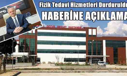 Fizik Tedavi Hizmetleri Durduruldu Haberine Açıklama