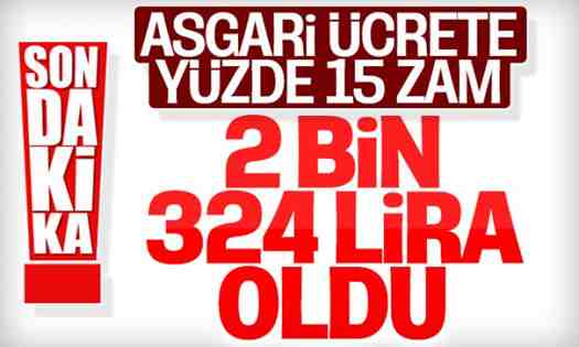 Asgari ücret belli oldu