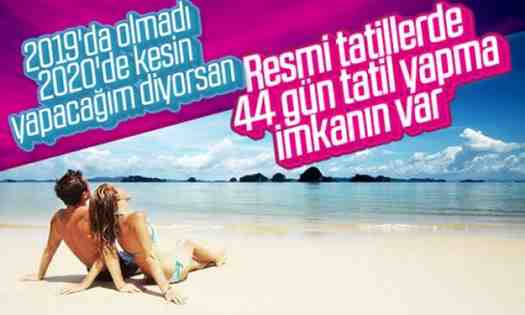 2020 yılında izin ve tatil günleri