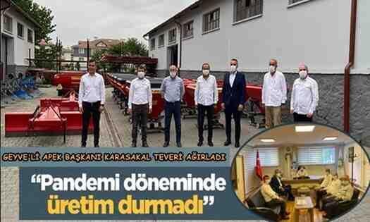 Geyve’li APEK Başkanı Karasakal , Tever’i ağırladı.