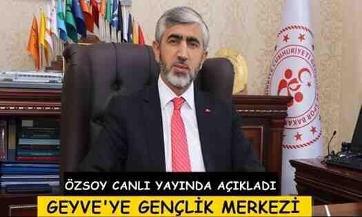 İl Spor Müdürlüğü’nden Geyve’ye Gençlik Merkezi Müjdesi..