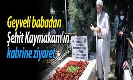 Geyveli Şehit Kaymakam’ın babası, oğlunun kabrini ziyaret etti.