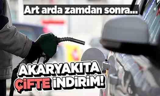 Akaryakıta çifte indirim geliyor!