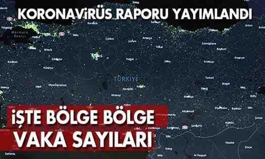 Sağlık Bakanlığı Bölge Bölge Vaka Sayılarını Yayınladı..