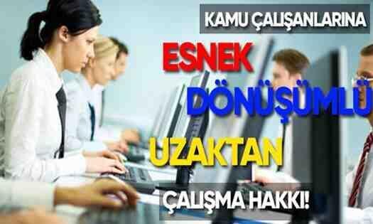 Kamu çalışanına esnek çalışma hakları tanındı..