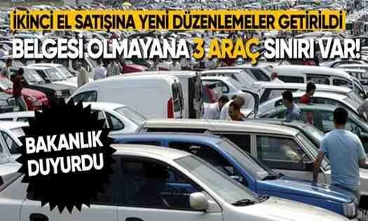 2. El Araç Satışına Yeni Düzenleme Getirildi..