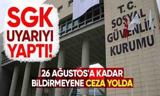 SGK uyarıyı yaptı!