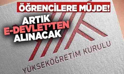 YÖK, ‘transkript belgesi’ni e-Devlet’e taşıyacak