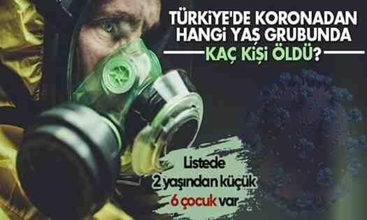Türkiye’de Koronadan Hangi Yaş Grubunda Kaç Kişi Öldü ?