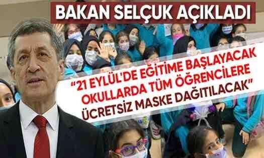 Tüm öğrencilere ücretsiz maske dağıtılacak
