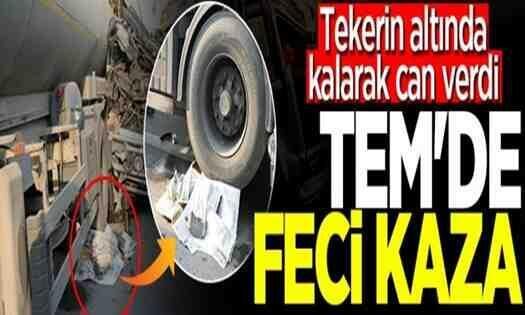 TEM Otoyolunda feci kaza: 1 ölü, 1 yaralı