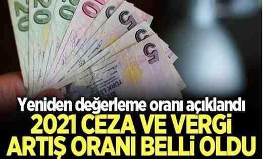 2021 vergi ve ceza artış oranı belli oldu