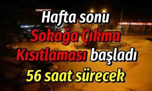 Sokağa Çıkma Yasağı Başladı..