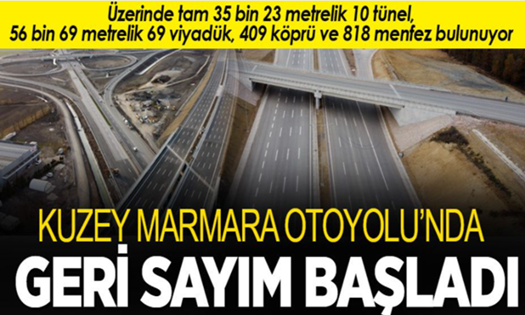 Kuzey Marmara Otoyolu’nda sona gelindi