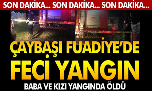 Çaybaşı Fuadiye’de yangın!
