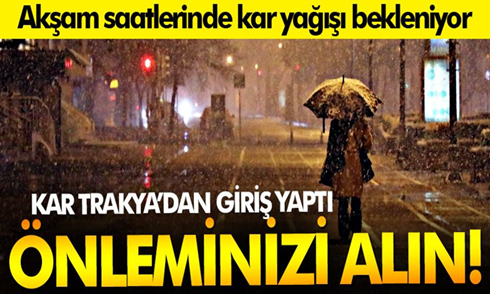 Geyve’ye kar geri geliyor