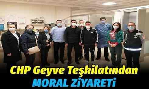 CHP Geyve Teşkilatı’ndan Covid-19’un kahramanlarına moral ziyareti