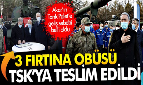 Sakarya’da üretilen obüsler TSK’ya teslim edildi..