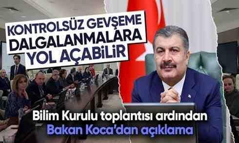 Bakan Koca’dan kısıtlama mesajı