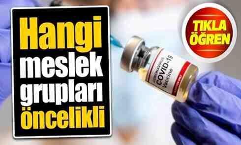 İşte ilk aşı yapılacak meslekler..
