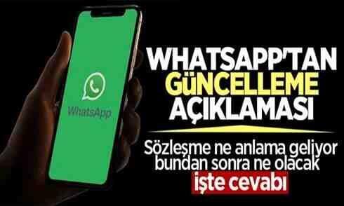 WhatsApp’tan güncelleme açıklaması