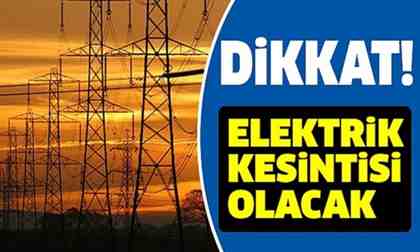 Geyve’de planlı elektrik kesintisi uygulanacak..