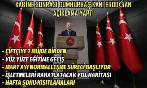 Kabine sonrası Cumhurbaşkanı Erdoğan’dan açıklamalar!