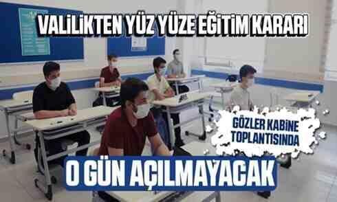 Sakarya Valiliği’nden yüz yüze eğitim kararı!