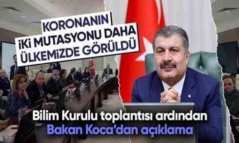 Koronavirüsün iki mutasyonu daha Türkiye’de görüldü.