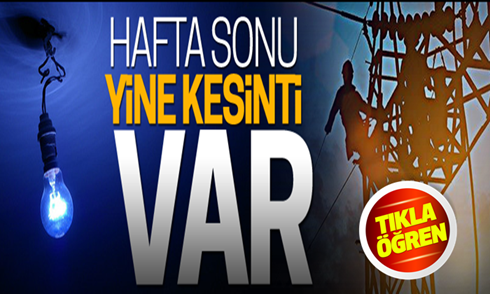 Geyve’de hafta sonu elektrik kesintisi!