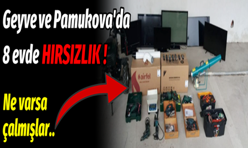 Geyve ve Pamukova’da 8 evde hırsızlık yaptılar!