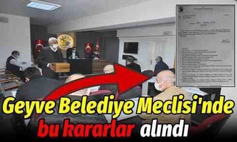 Geyve Belediye Meclisi Nisan ayı toplantısı yapıldı..