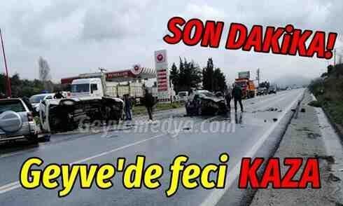 Geyve’de feci kaza: 2’si çocuk 6 yaralı
