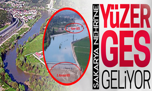 Sakarya Nehri’ne yüzer GES geliyor..