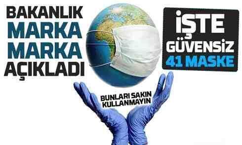 Bakanlık sahte maskeleri açıkladı