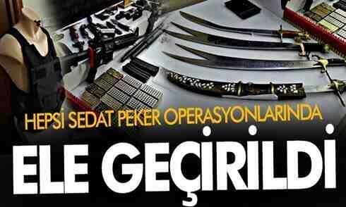 İşte Sedat Peker operasyonunda ele geçenler