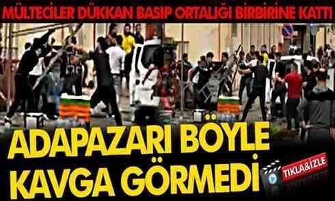 Adapazarı böyle kavga görmedi! Mülteciler ortalığı birbirine kattı..