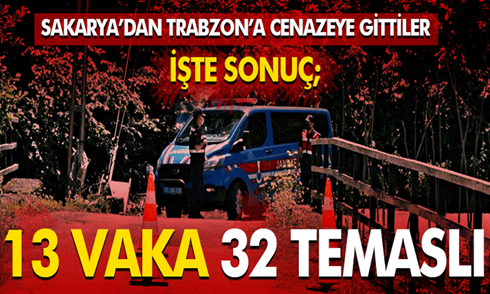 Trabzon’a cenazeye gitmişlerdi! 13 vaka 32 temaslı