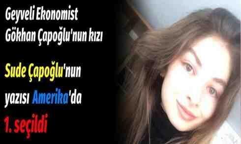 Sude Çapoğlu, Amerika’da 1. oldu.